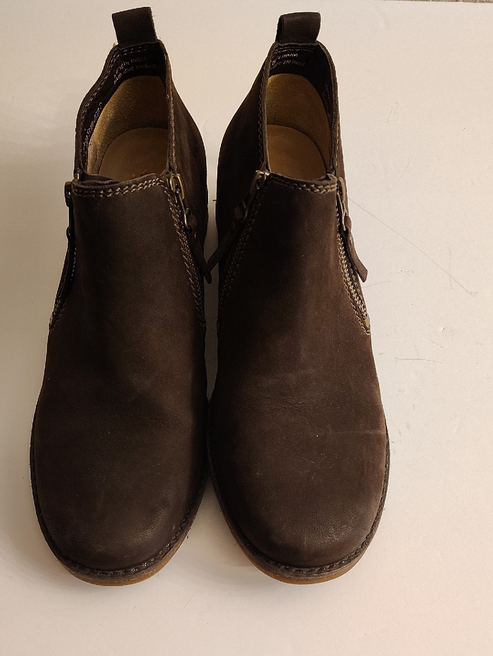 Hush Puppies Women's Size 10 Brown Textured Zip Up 5S X